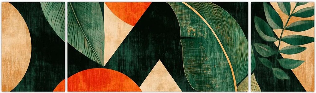 Obraz - Geometryczne motywy naturalne II. (170x50 cm)
