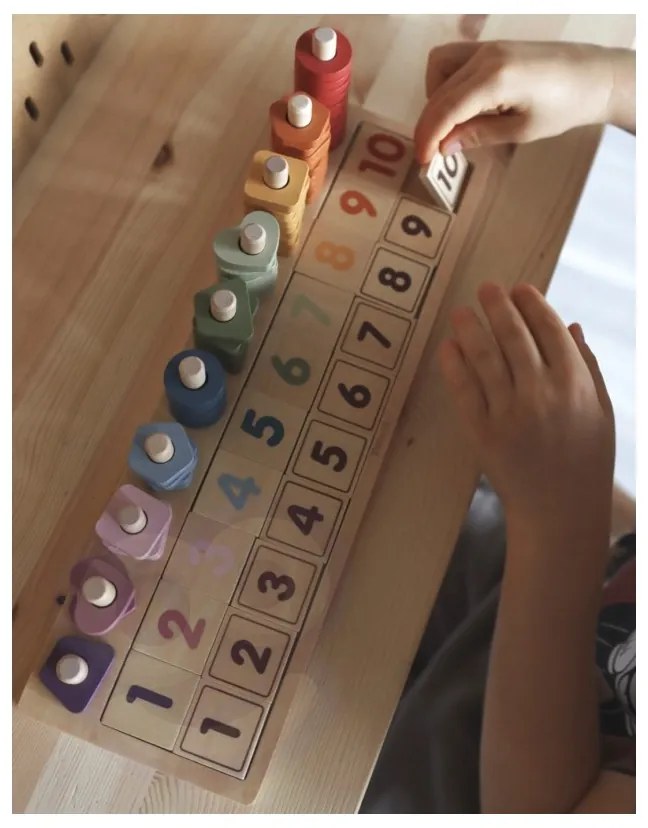 Viga polarb drewniane liczydło sorter nauka liczb montessori