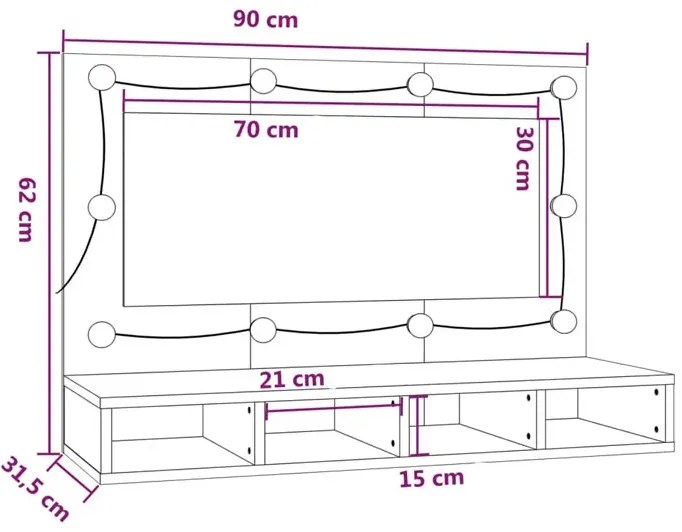 Czarna nowoczesna toaletka led na biurko C7-Z25