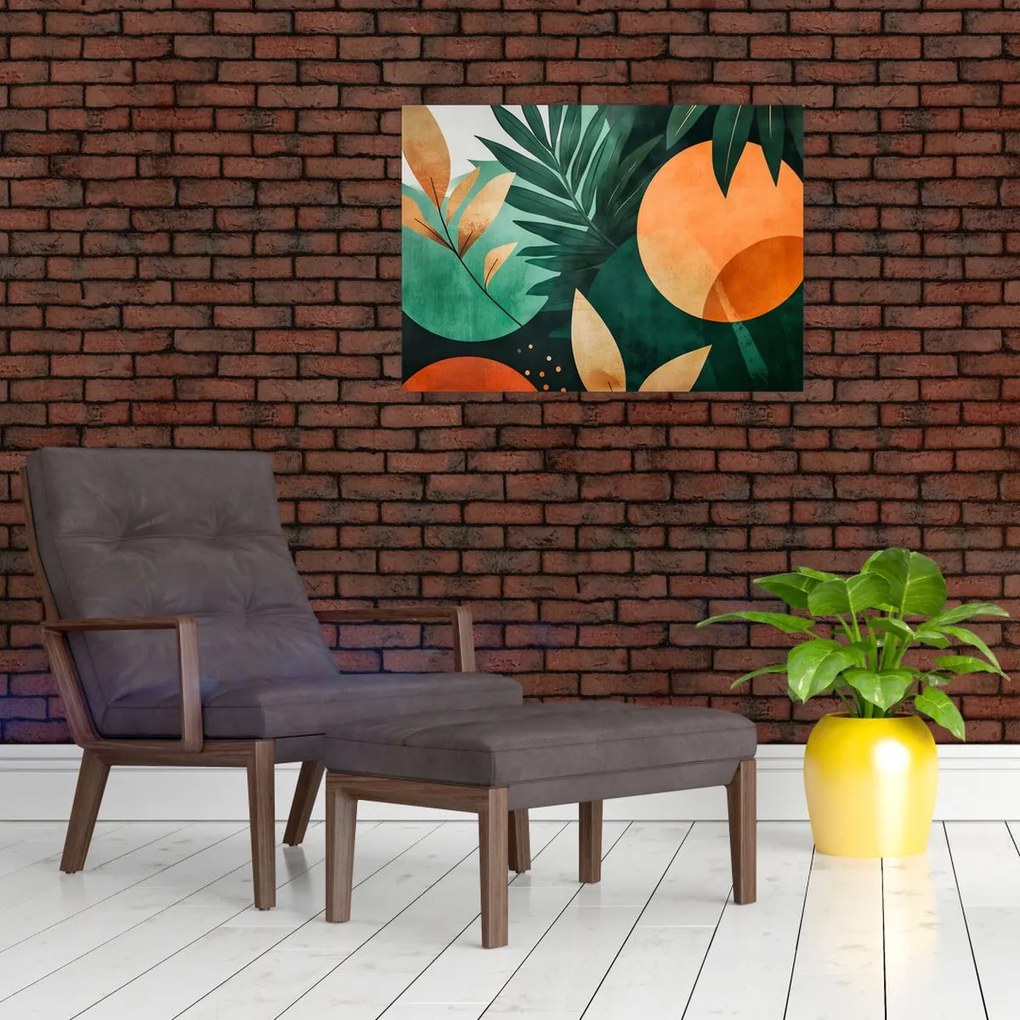 Obraz - Geometryczne motywy naturalne (70x50 cm)