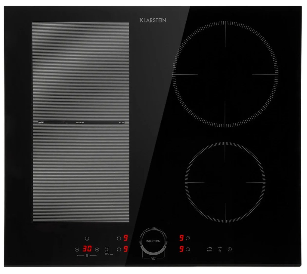 Klarstein Delicatessa Hybrid 60cm Płyta Indukcyjna 4 Strefy Gotowania Czarny