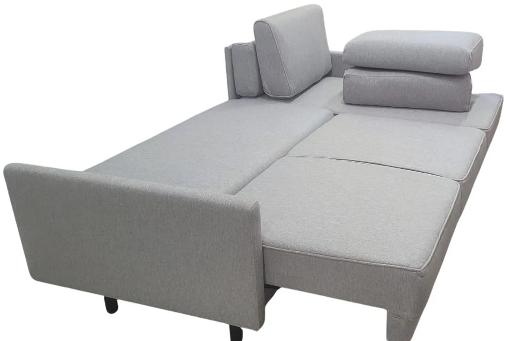 Narożnik rozkładany uniwersalny Jasny Szary, Popiel, 212x142x87 cm SCOTT