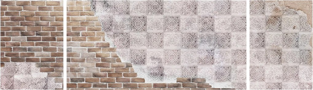 Obraz - Ceglana ściana (170x50 cm)