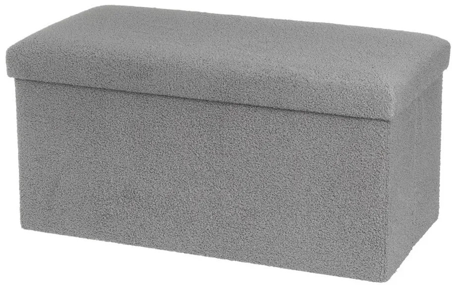 Szary puf z materiału bouclé Folding – Casa Selección