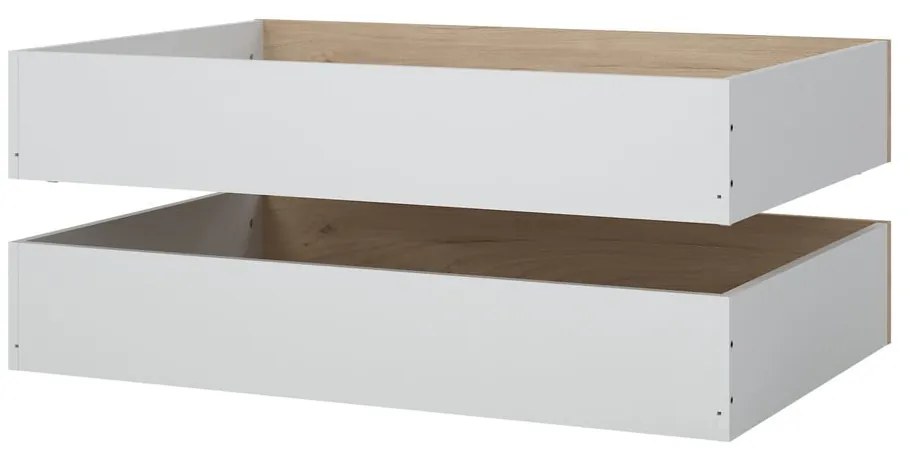Szuflady pod łóżko w naturalnym kolorze zestaw 2 szt. 90x190/140x190 cm Naia – Tvilum