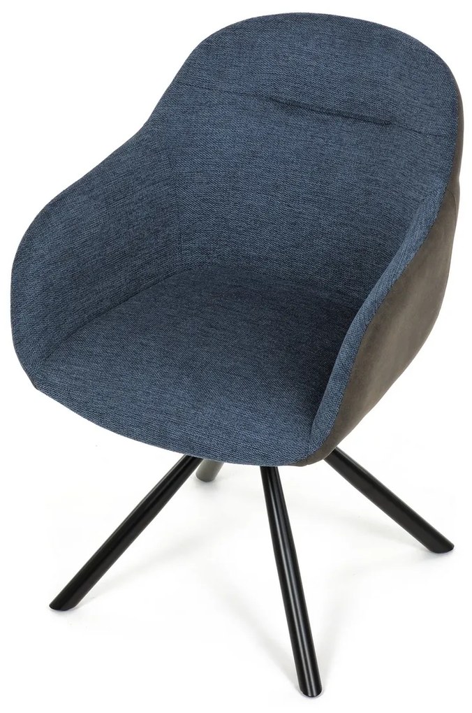 Zestaw krzeseł obiadowych z mechanizmem powrotnymDCH-Y1143 BLUE2, 2 szt.