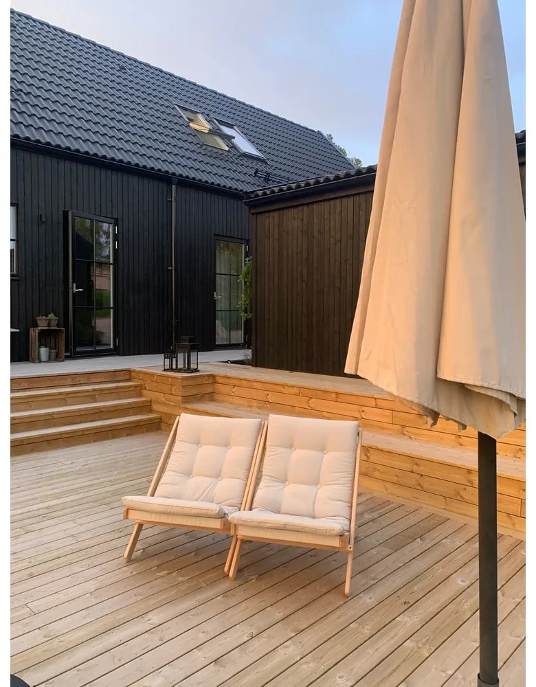 Fotel rozkładany Karup Design Boogie Raw/Wheat Beige