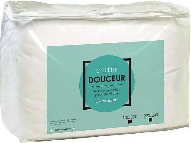 Kołdra z mikrofibry o wymiarach 140x200cm z obiciem z poliestru - Wypełnienie 300g/m² - Produkcja we Francji