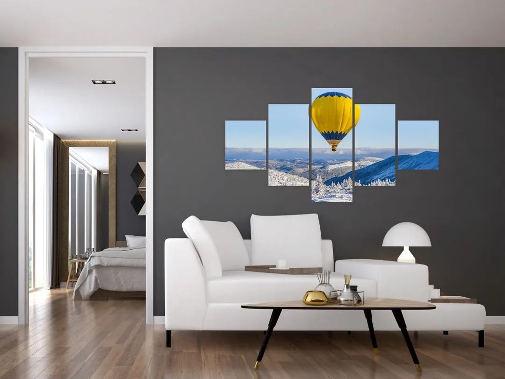 Obraz - Lot nad zimowym krajobrazem (125x70 cm)