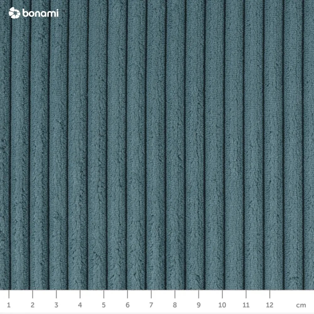 Turkusowa sztruksowa rozkładana sofa 218 cm Tori – Bonami Selection
