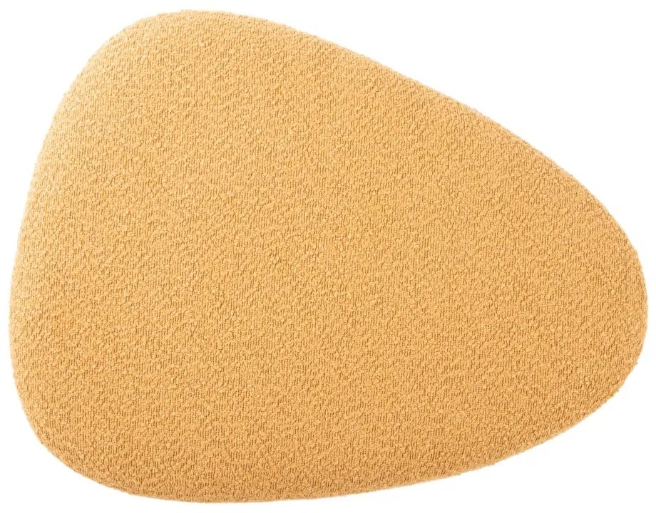 Żółty puf z materiału bouclé Ada – Leitmotiv
