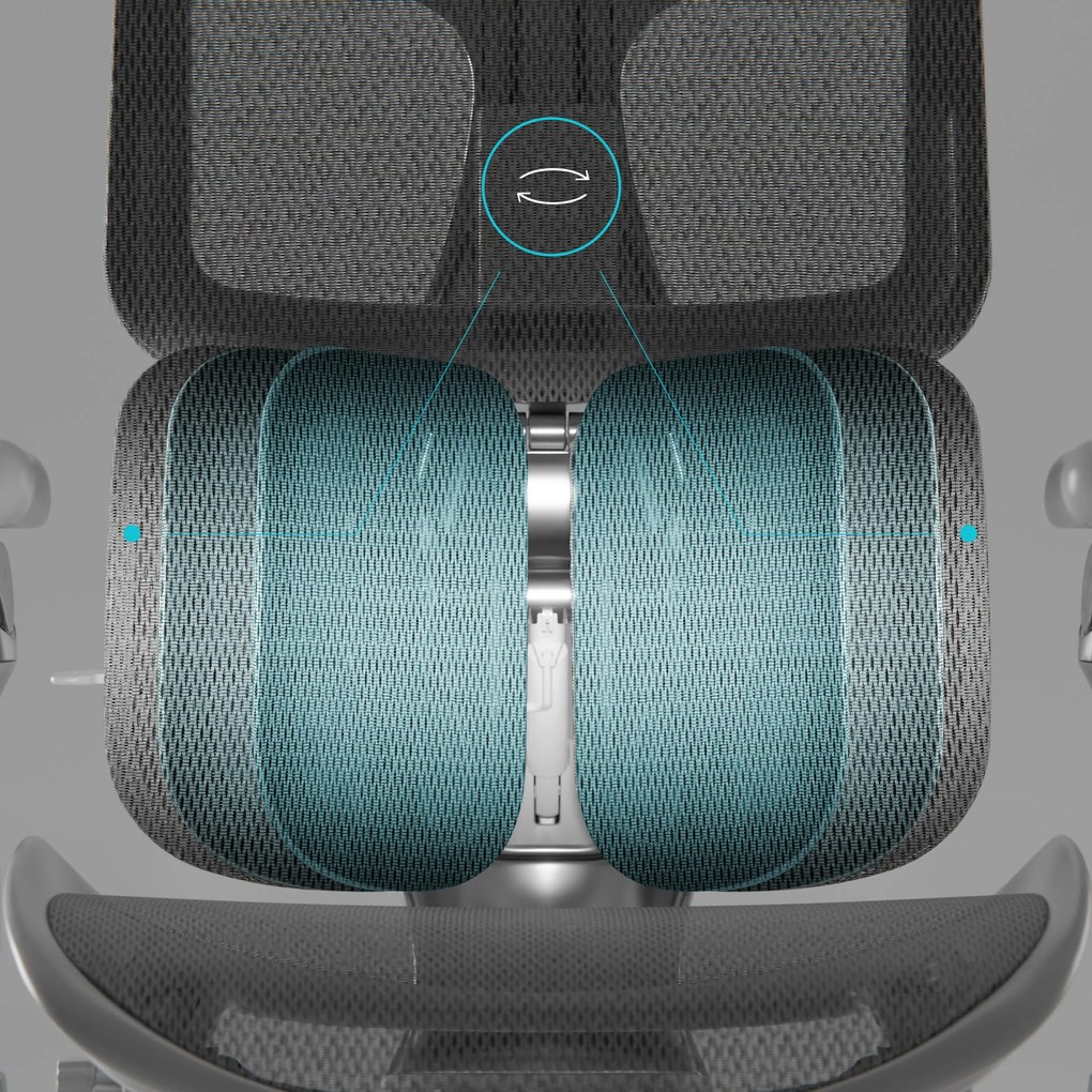 Fotel ergonomiczny szary V-Kinetic