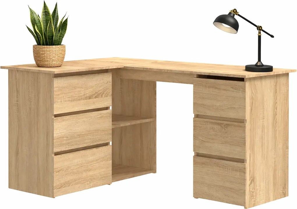 Biurko narożne w kolorze dębu sonoma G3-T88