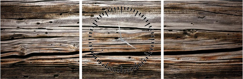 Obraz - drewno sezonowe (z zegarem) (90x30 cm)