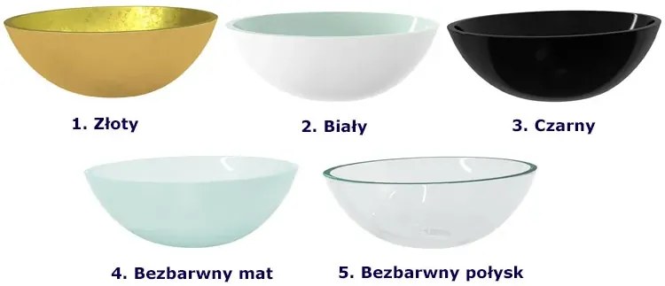 Biała szklana umywalka łazienkowa C5-G72