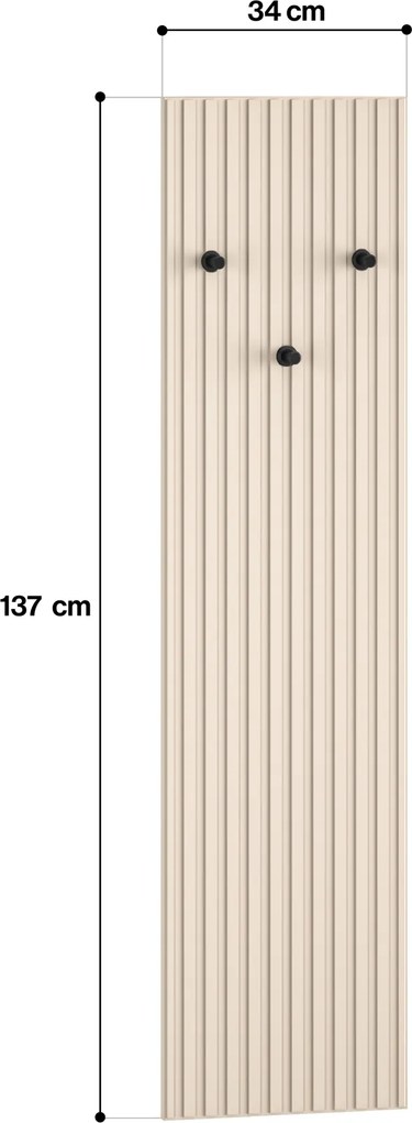 Ryflowany wieszak Sophie 17, kaszmir