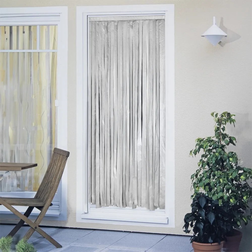 Zasłona termiczna na drzwi w czarno-srebrnym kolorze 90x200 cm – Maximex