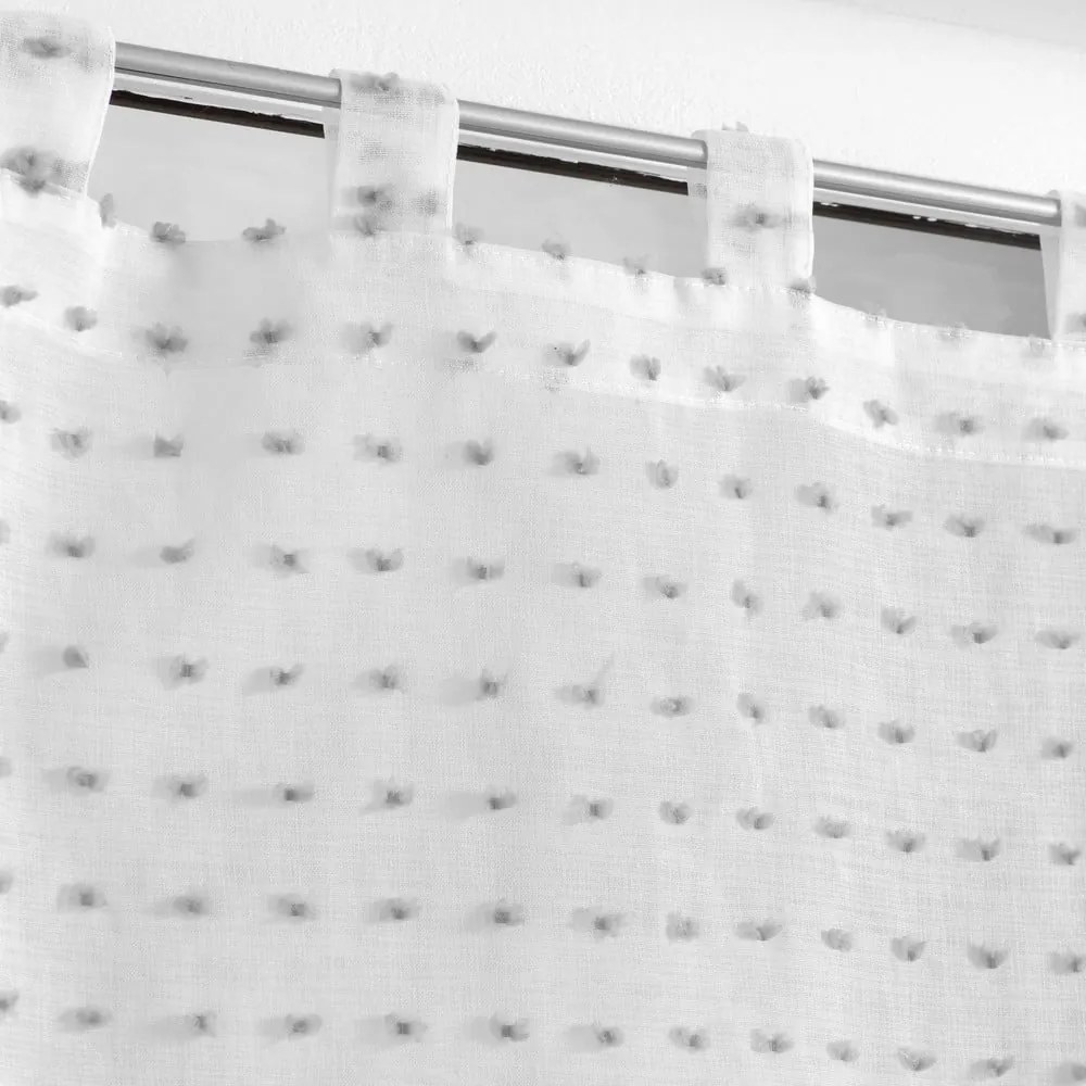 Białe firanki z woalu zestaw 2 szt. 60x90 cm Pomponella – douceur d'intérieur