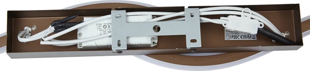 Designerski kinkiet w kolorze ciemnego brązu z 3-stopniową regulacją ściemniania, 2-punktowy - Bummy