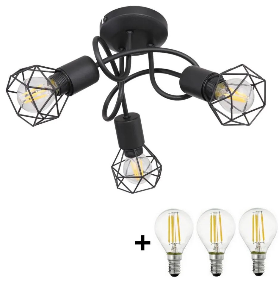 Globo - Lampa sufitowa LED XARA 3xE14/6W/230V czarna