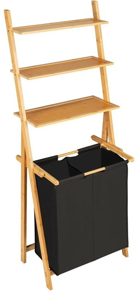 Wenko Regał drabinkowy z koszem na pranie Ecori, 152 x 35 x 57 cm