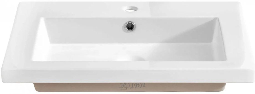 Prostokątna umywalka ceramiczna Defires 60 CM - Biała