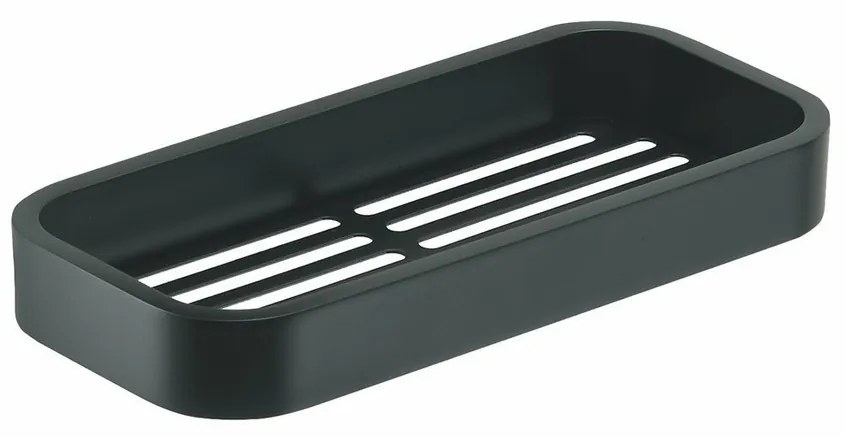 GEDY 321814 Inteligentna półka pod prysznic, 24,1x 3 x 11,1 cm, czarna matowa