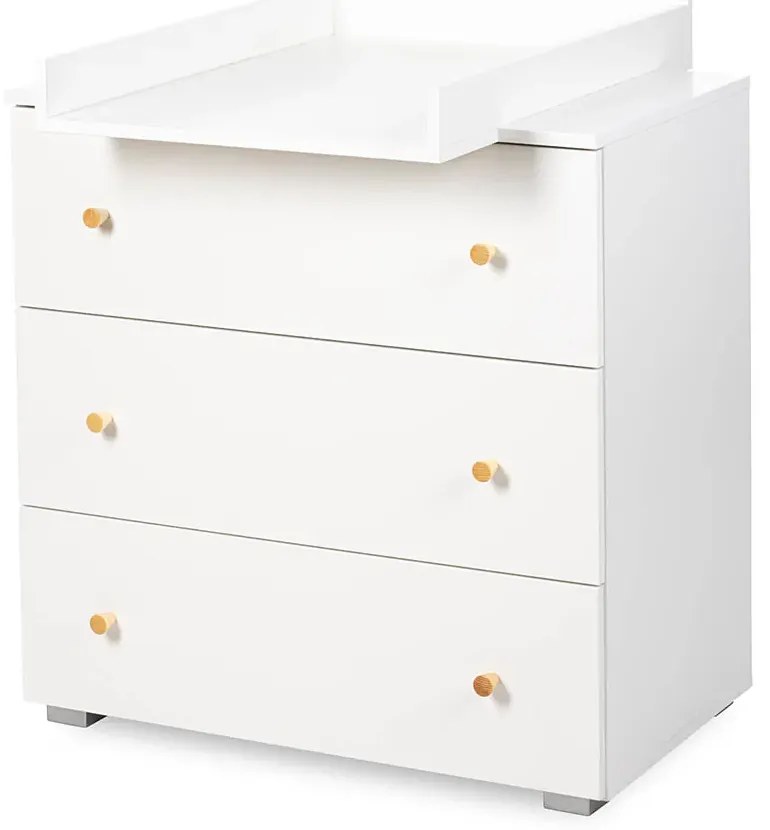 Komoda dla dzieci KAROLINA 80cm biała z przewijakiem LITTLE SKY