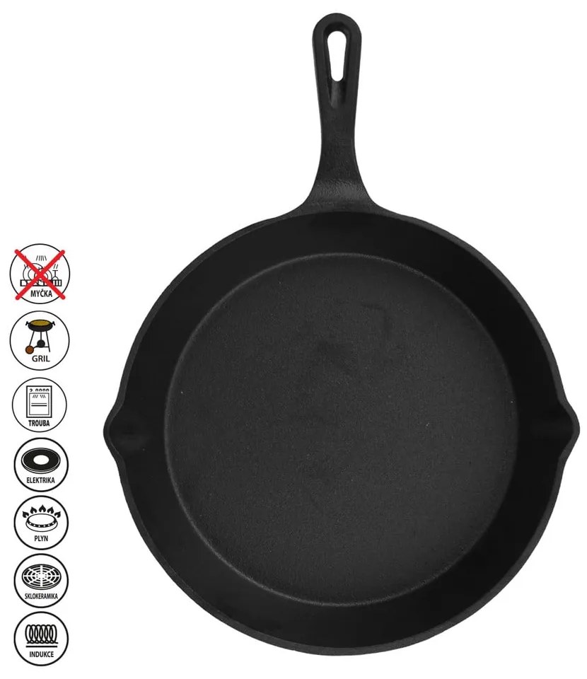 Żeliwna patelnia do grillowania ø 25 cm LITINA – Orion