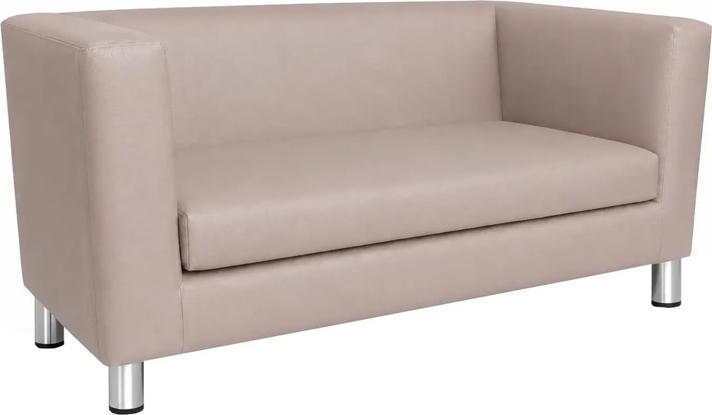 Sofa Monaco : Kolor nogi - Chrom, Kolor tkaniny - EKO-SKÓRA - 11D, Typ tkaniny - Eko-skóra , Wysokość nogi - 15 cm