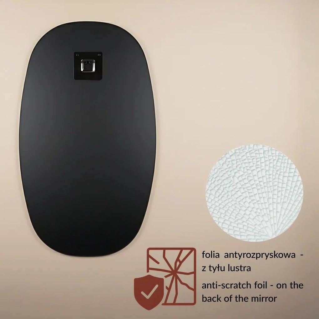 Owalne lustro wiszące OVYN, 60 x 32 cm