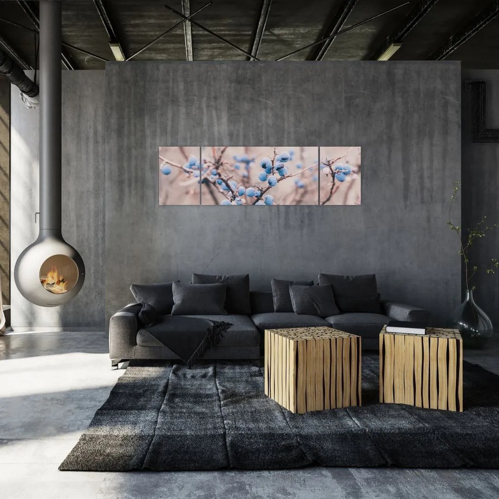 Obraz jagód na krzaku (170x50 cm)