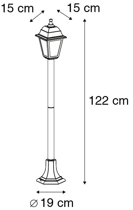 Zewnetrzna Klasyczna latarnia antyczne złoto 122 cm IP44 - Capital klasyczny/Antyczny Oswietlenie zewnetrzne