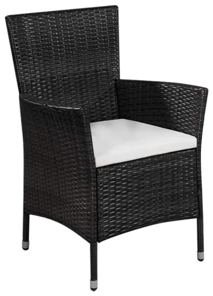 Czarny 3-częściowy zestaw mebli ogrodowych bistro G7-Z09