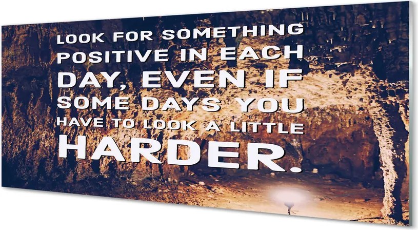 Szkło Ozdobne do Kuchni Napis w Jaskini