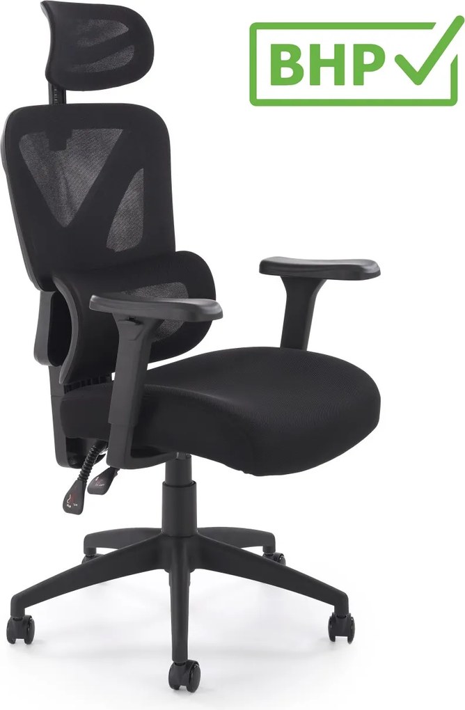 Fotel biurowy z regulacjami Astral Halmar, zgodny z normą BHP