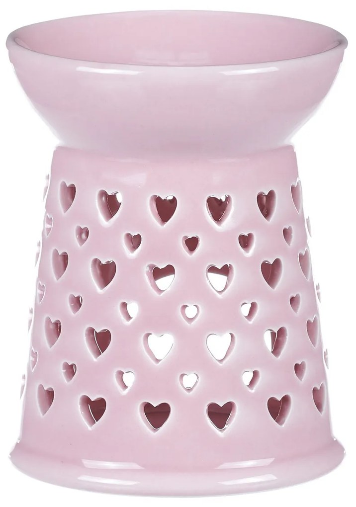 Porcelanowa lampa do aromaterapii Pink, 11 x 11 x14 cm