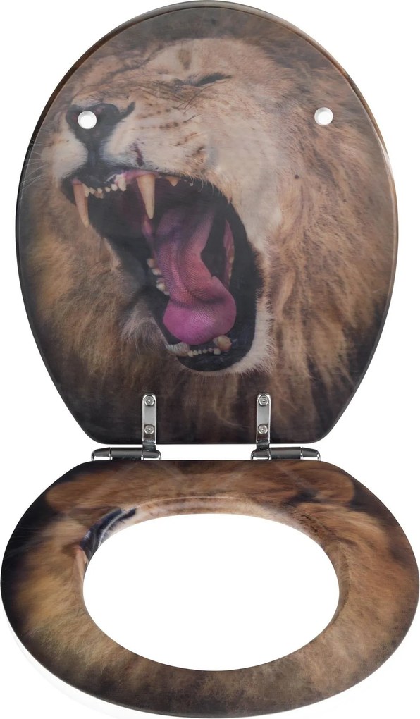 Deska sedesowa z nadrukiem 3D LION z MDF, WENKO