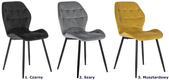 Szare tapicerowane krzesło do pokoju - Heres 3X