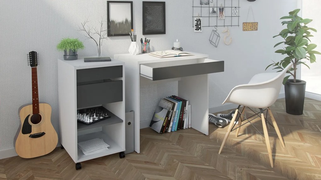 Biurko Function Plus biały/szary