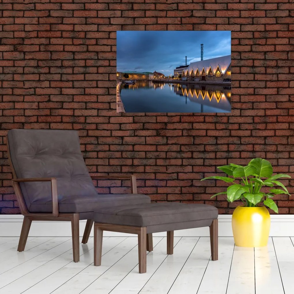 Obraz kanału wodnego - Göteborg (70x50 cm)