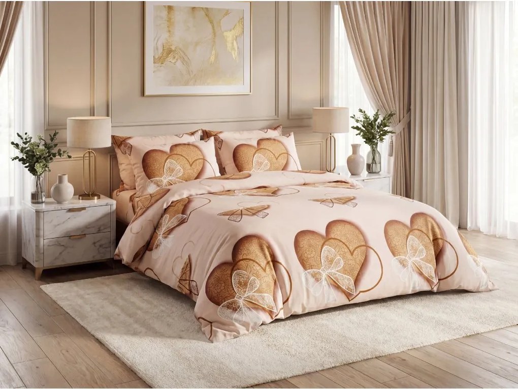 PrzytulneMieszkanie.pl PrzytulneMieszkanie.pl Pościel z mikrofibry HEART NEST wzorzysta Rozmiar pościeli: 70 x 80 cm | 140 x 200 cm
