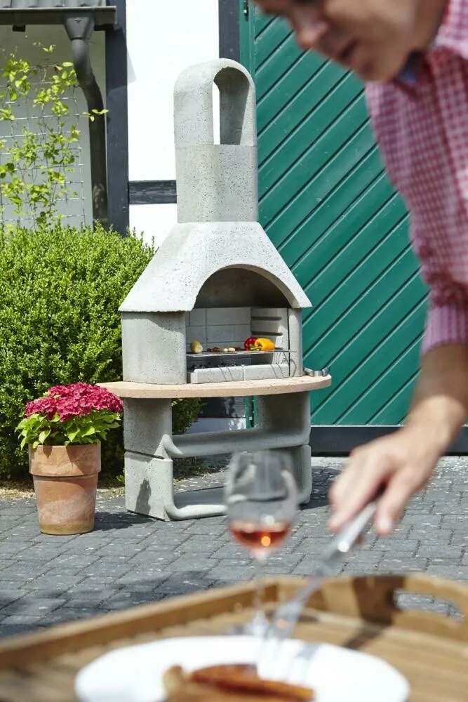 Buschbeck Betonowy kominek ogrodowy + grill Cortina