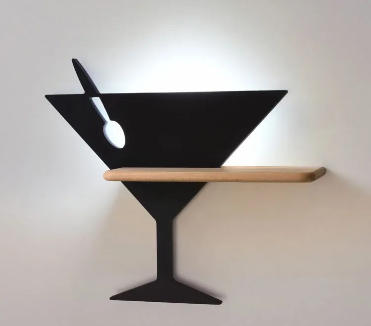 Czarny kinkiet dziecięcy kieliszek z wtyczką - 4X K057 N9-S91