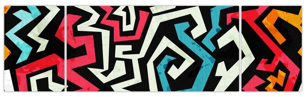 Obraz abstrakcji graficznej (170x50 cm)