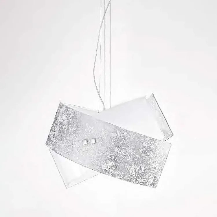 Camilla - Lampa wisząca srebrna 2XE27 max 2X70W IP20 - Lampa sufitowa o nowoczesnym designie z aluminium - Gniazdo E27