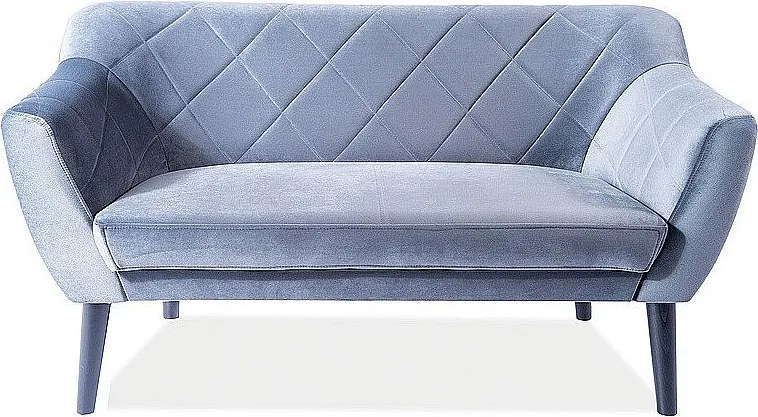 Sofa KARO 2 VELVET szara dwuosobowa