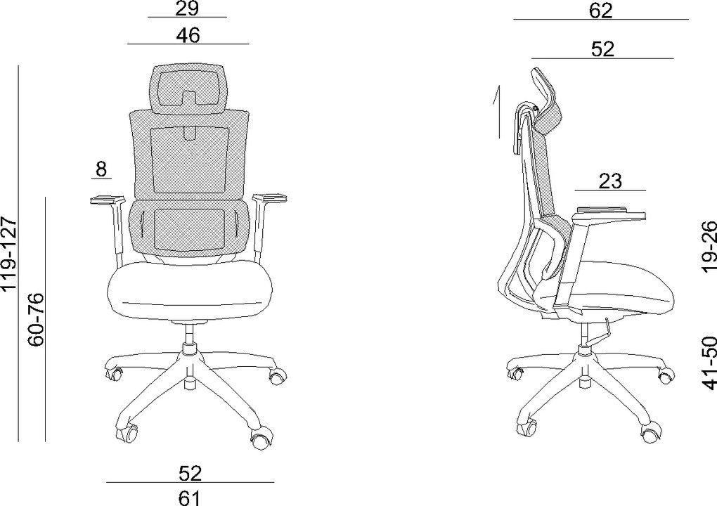Ergonomiczny fotel biurowy Elegance z wysokim oparciem z siatki