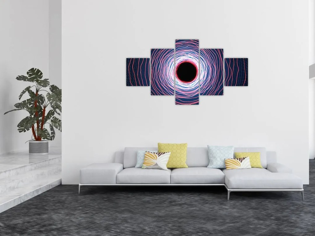 Obraz abstrakcji koła (125x70 cm)