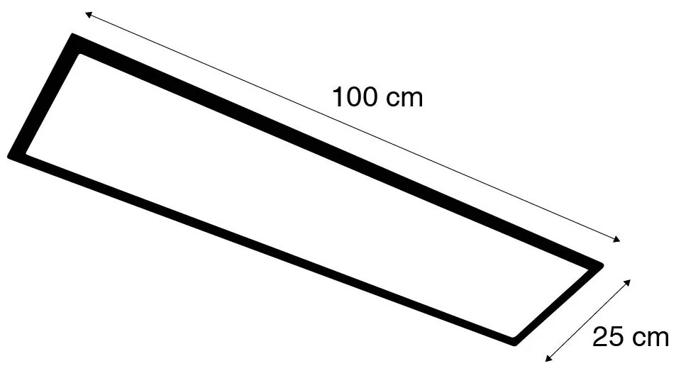 Nowoczesny panel LED czarny 100 cm w komplecie z diodą LED Dim to Warm - Armstrong Nowoczesny Oswietlenie wewnetrzne